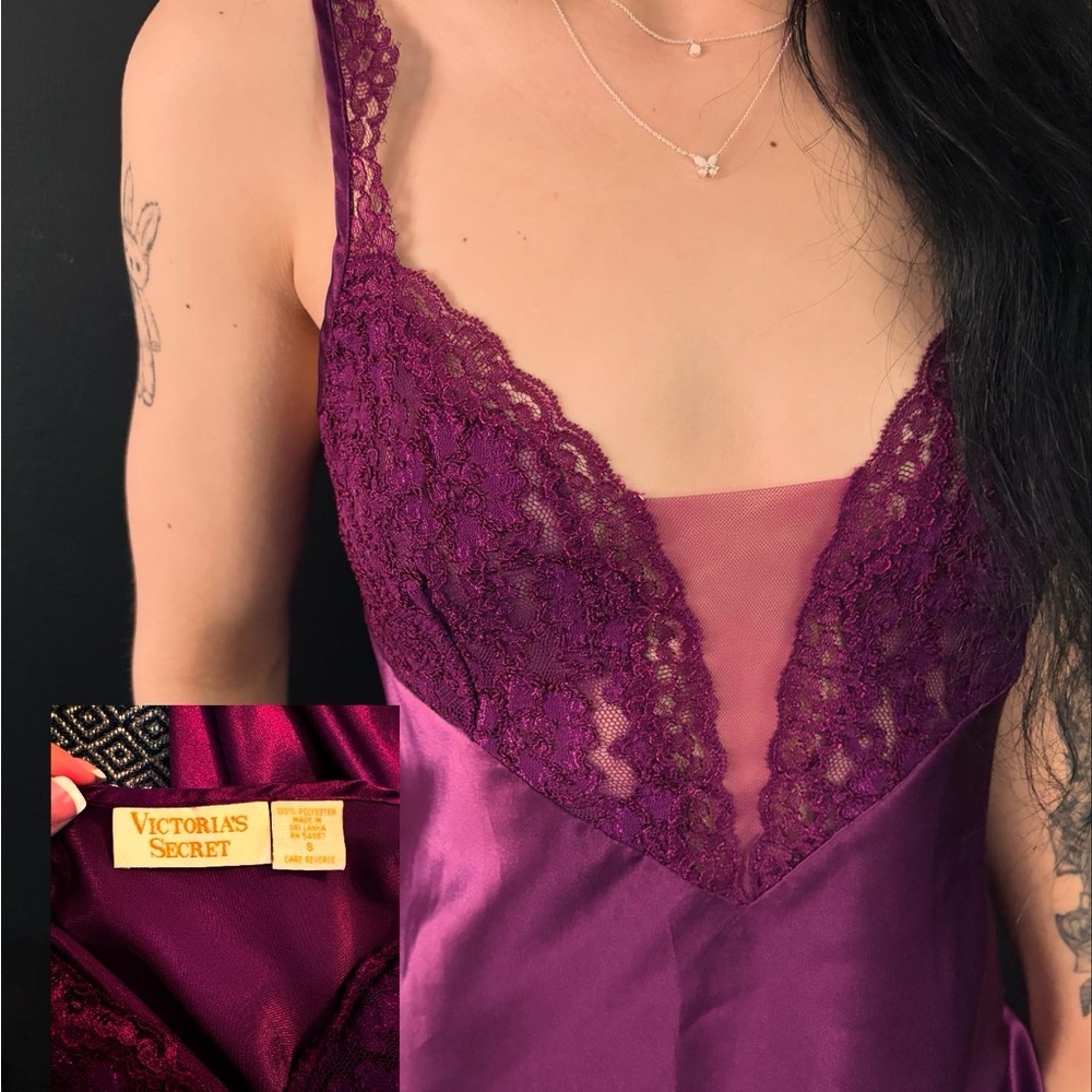 Vintage 90s Victoria's Secret Purple Slip Dress